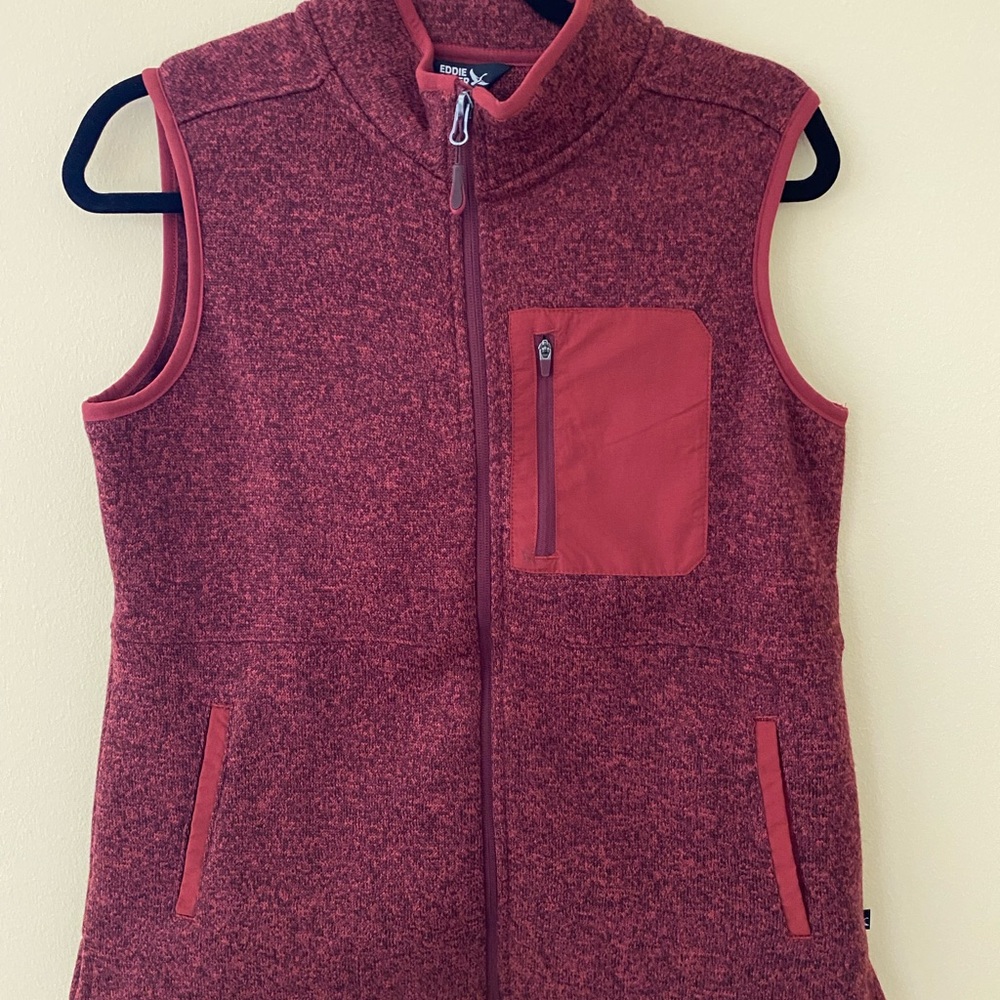 NWT Eddie Bauer Red Vest Cozy Outdoor Layer